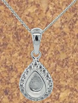 Sterling Silver Teardrop Necklace