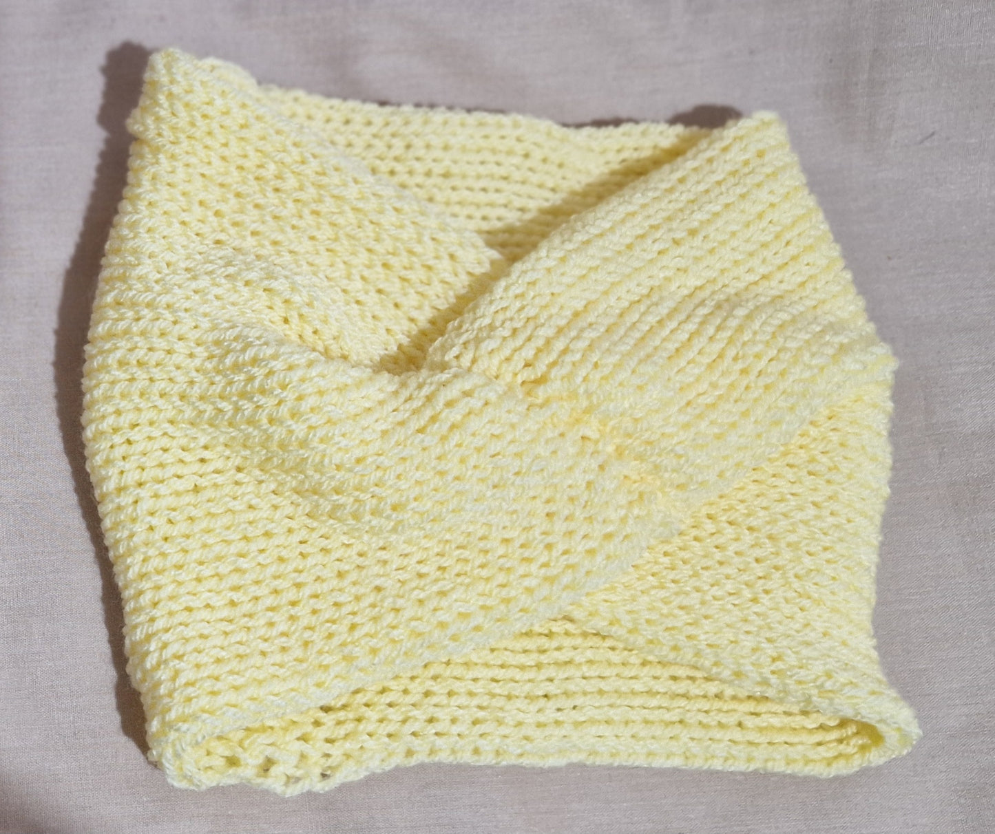 Lemon yellow twist earwarmers