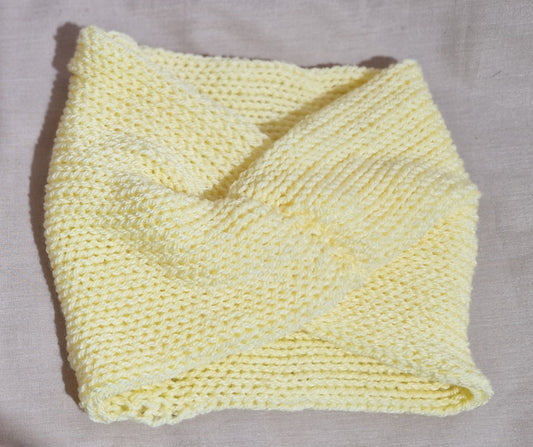 Lemon yellow twist earwarmers